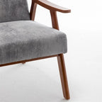 Fauteuil de style moderne du milieu du siècle, fauteuil de salon avec structure en bois massif