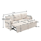 Canapé d'angle modulaire en forme de L avec méridienne réversible et assise de rangement