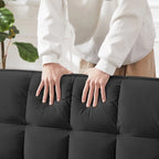 Canapé convertible 3 en 1 en velours avec lit gigogne et dossiers inclinables