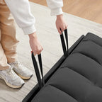 Canapé convertible 3 en 1 en velours avec lit gigogne et dossiers inclinables