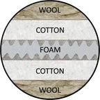 Canapé futon de luxe en laine avec housse en coton