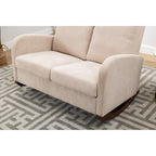 Fauteuil à bascule rembourré style moderne du milieu du siècle, grand fauteuil à oreilles pour salon