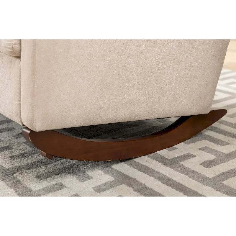 Fauteuil à bascule rembourré style moderne du milieu du siècle, grand fauteuil à oreilles pour salon