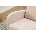 Fauteuil à bascule rembourré style moderne du milieu du siècle, grand fauteuil à oreilles pour salon