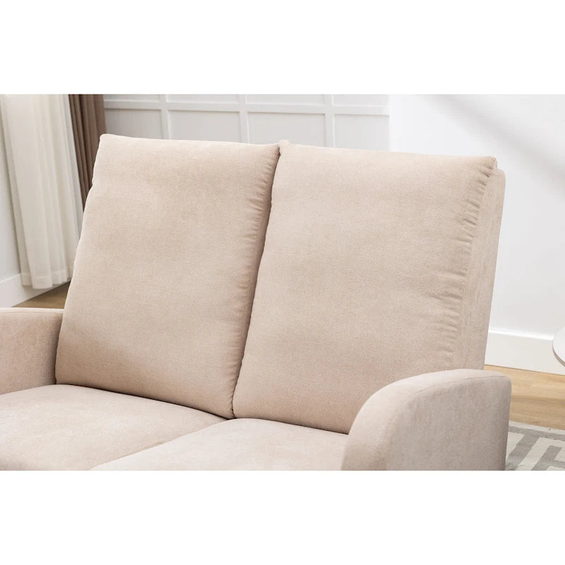 Fauteuil à bascule rembourré style moderne du milieu du siècle, grand fauteuil à oreilles pour salon