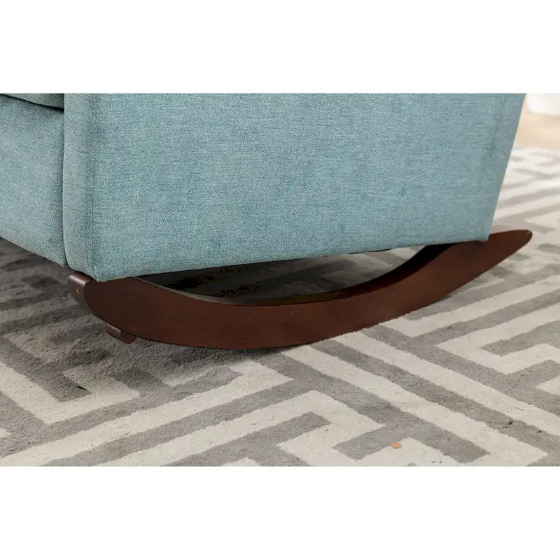 Fauteuil à bascule rembourré style moderne du milieu du siècle, grand fauteuil à oreilles pour salon