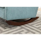 Fauteuil à bascule rembourré style moderne du milieu du siècle, grand fauteuil à oreilles pour salon