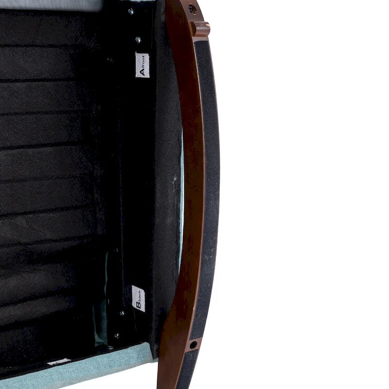 Fauteuil à bascule rembourré style moderne du milieu du siècle, grand fauteuil à oreilles pour salon