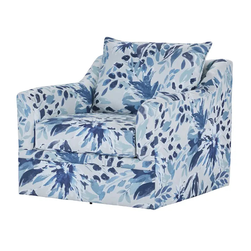 Fauteuil pivotant Anatasia à dossier coussin, New Classic Furniture, fabriqué aux États-Unis