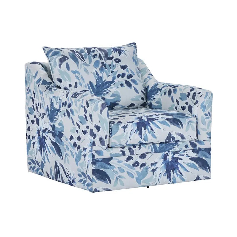 Fauteuil pivotant Anatasia à dossier coussin, New Classic Furniture, fabriqué aux États-Unis