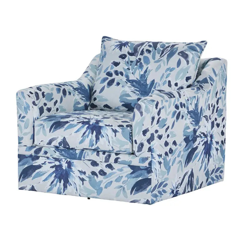 Fauteuil pivotant Anatasia à dossier coussin, New Classic Furniture, fabriqué aux États-Unis