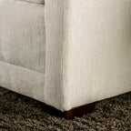 Ensemble de canapés 2 pièces Breward, style transitionnel, beige chenille, rembourré, par Furniture of America