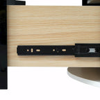 Table basse ronde moderne de 31,5 cm avec grand tiroir de rangement