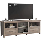 Grey TV Stand with Storage Drawers Cable Management for 65/75 inch TV - M