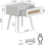 Tables de chevet en bois pour chambre à coucher - 11,81 cm (P) x 15,35 cm (L) x 19,69 cm (H)