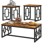 Mieres Industrial Style 3-Piece Coffee Table Set for Living Room