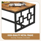 Ensemble de table basse 3 pièces Mieres style industriel pour salon