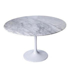 Table ronde Tulipe avec plateau en marbre