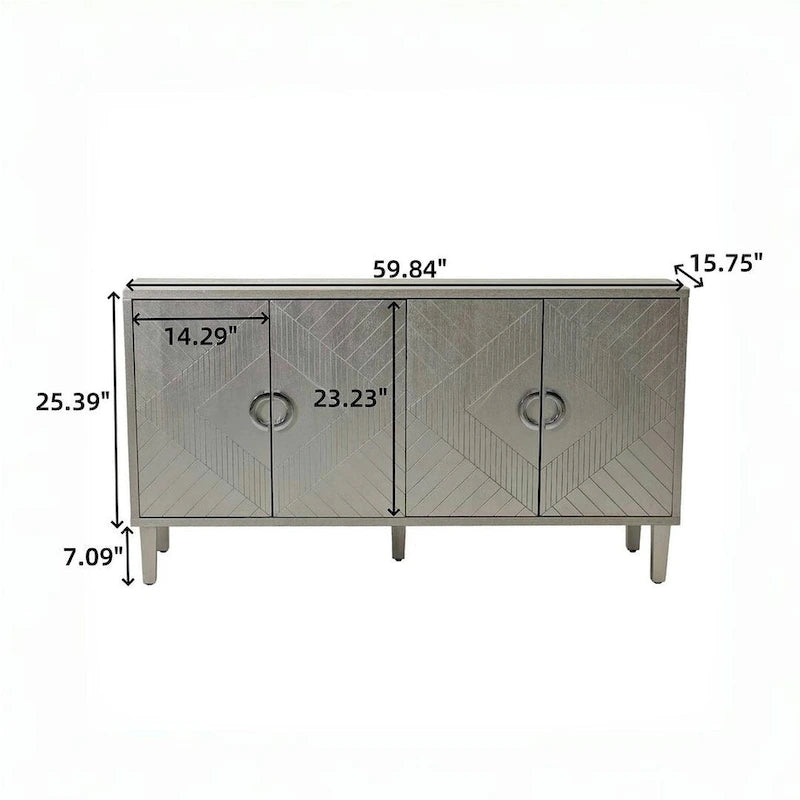 59 Armoire de rangement d'entrée moderne et pratique à 4 portes