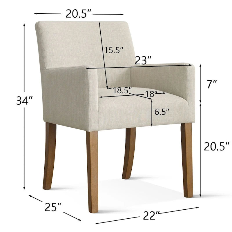 Fauteuil recouvert de lin (lot de 2)