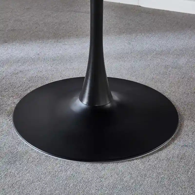 Table de salle à manger Tulipe 42,1 cm avec plateau rond et pied central pour 4 à 6 personnes
