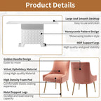 Ensemble de salle à manger 7 pièces Clihome avec table extensible et chaises en velours brillant