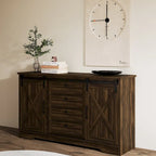 Buffet JASIWAY style grange avec 2 portes et 4 tiroirs
