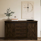 Buffet JASIWAY style grange avec 2 portes et 4 tiroirs