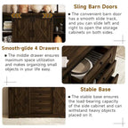 Buffet JASIWAY style grange avec 2 portes et 4 tiroirs