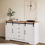 Buffet JASIWAY style grange avec 2 portes et 4 tiroirs