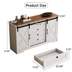 Buffet JASIWAY style grange avec 2 portes et 4 tiroirs