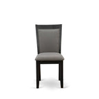 Ensemble de salle à manger 7 pièces East West Furniture : une table et 6 chaises Parson en lin noir (autres couleurs de tissu disponibles).