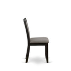 Ensemble de salle à manger 7 pièces East West Furniture : une table et 6 chaises Parson en lin noir (autres couleurs de tissu disponibles).