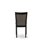 Ensemble de salle à manger 7 pièces East West Furniture : une table et 6 chaises Parson en lin noir (autres couleurs de tissu disponibles).