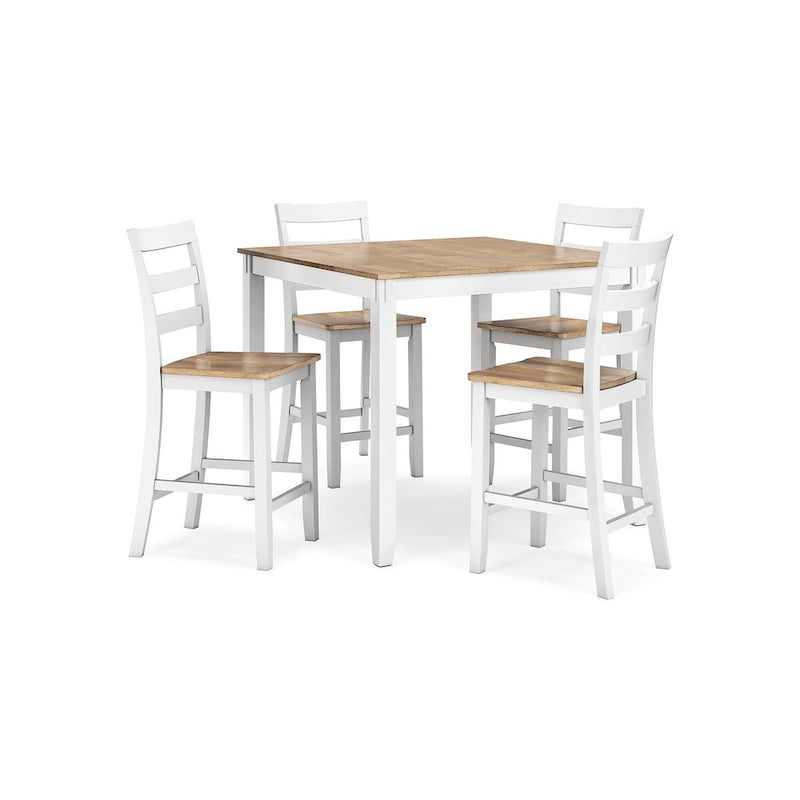 Ensemble de 5 tables de salle à manger hautes et 4 tabourets de bar Signature Design by Ashley Gesthaven