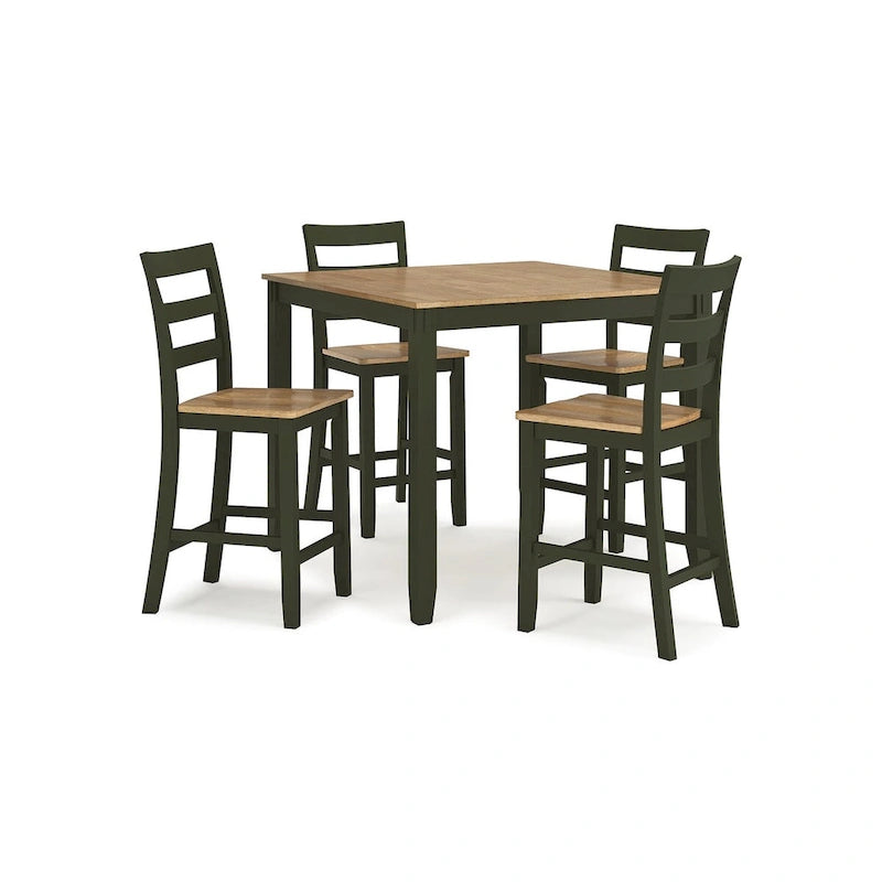 Ensemble de 5 tables de salle à manger hautes et 4 tabourets de bar Signature Design by Ashley Gesthaven