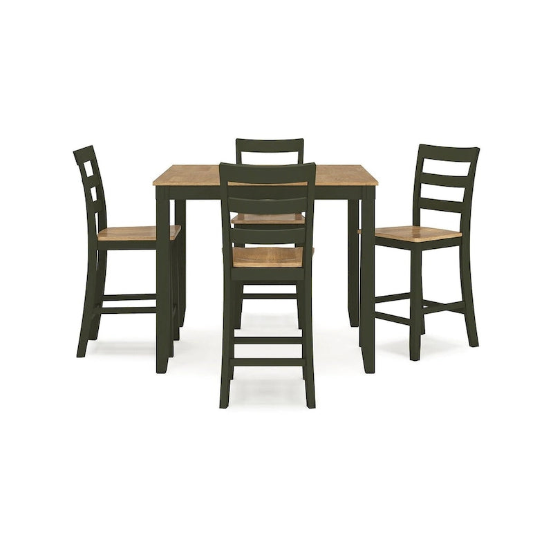 Ensemble de 5 tables de salle à manger hautes et 4 tabourets de bar Signature Design by Ashley Gesthaven