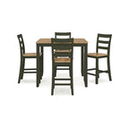 Ensemble de 5 tables de salle à manger hautes et 4 tabourets de bar Signature Design by Ashley Gesthaven