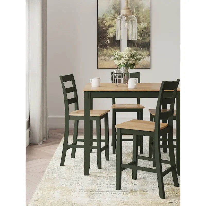 Ensemble de 5 tables de salle à manger hautes et 4 tabourets de bar Signature Design by Ashley Gesthaven
