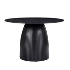 Table de salle à manger ronde, table de cuisine, table pour petits espaces, en MDF, pour 4 à 6 personnes - Diamètre 120 cm x Hauteur 126 cm