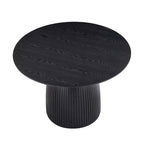 Table de salle à manger ronde, table de cuisine, table pour petits espaces, en MDF, pour 4 à 6 personnes - Diamètre 120 cm x Hauteur 126 cm