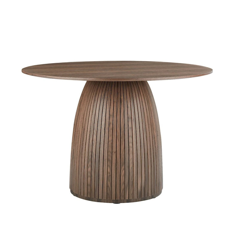 Table de salle à manger ronde, table de cuisine, table pour petits espaces, en MDF, pour 4 à 6 personnes - Diamètre 120 cm x Hauteur 126 cm
