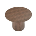 Table de salle à manger ronde, table de cuisine, table pour petits espaces, en MDF, pour 4 à 6 personnes - Diamètre 120 cm x Hauteur 126 cm