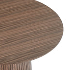 Table de salle à manger ronde, table de cuisine, table pour petits espaces, en MDF, pour 4 à 6 personnes - Diamètre 120 cm x Hauteur 126 cm