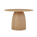 Table de salle à manger ronde, table de cuisine, table pour petits espaces, en MDF, pour 4 à 6 personnes - Diamètre 120 cm x Hauteur 126 cm