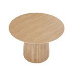 Table de salle à manger ronde, table de cuisine, table pour petits espaces, en MDF, pour 4 à 6 personnes - Diamètre 120 cm x Hauteur 126 cm