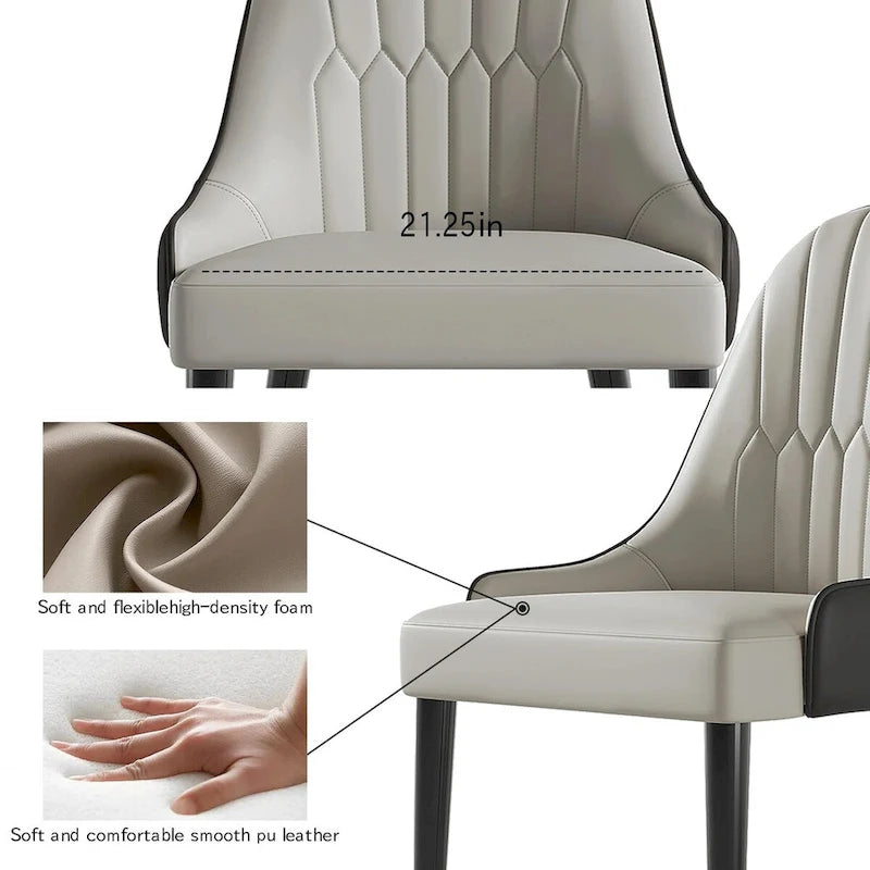 Ensemble de salle à manger extensible 9 pièces, rectangulaire, en pierre frittée avec pieds croisés et 8 chaises