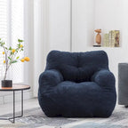 Pouf Mieres en fausse fourrure, canapé de sol pour salon, canapé relax pour chambre