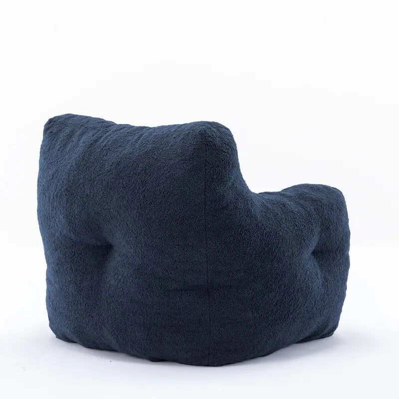 Pouf Mieres en fausse fourrure, canapé de sol pour salon, canapé relax pour chambre