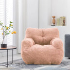 Pouf Mieres en fausse fourrure, canapé de sol pour salon, canapé relax pour chambre